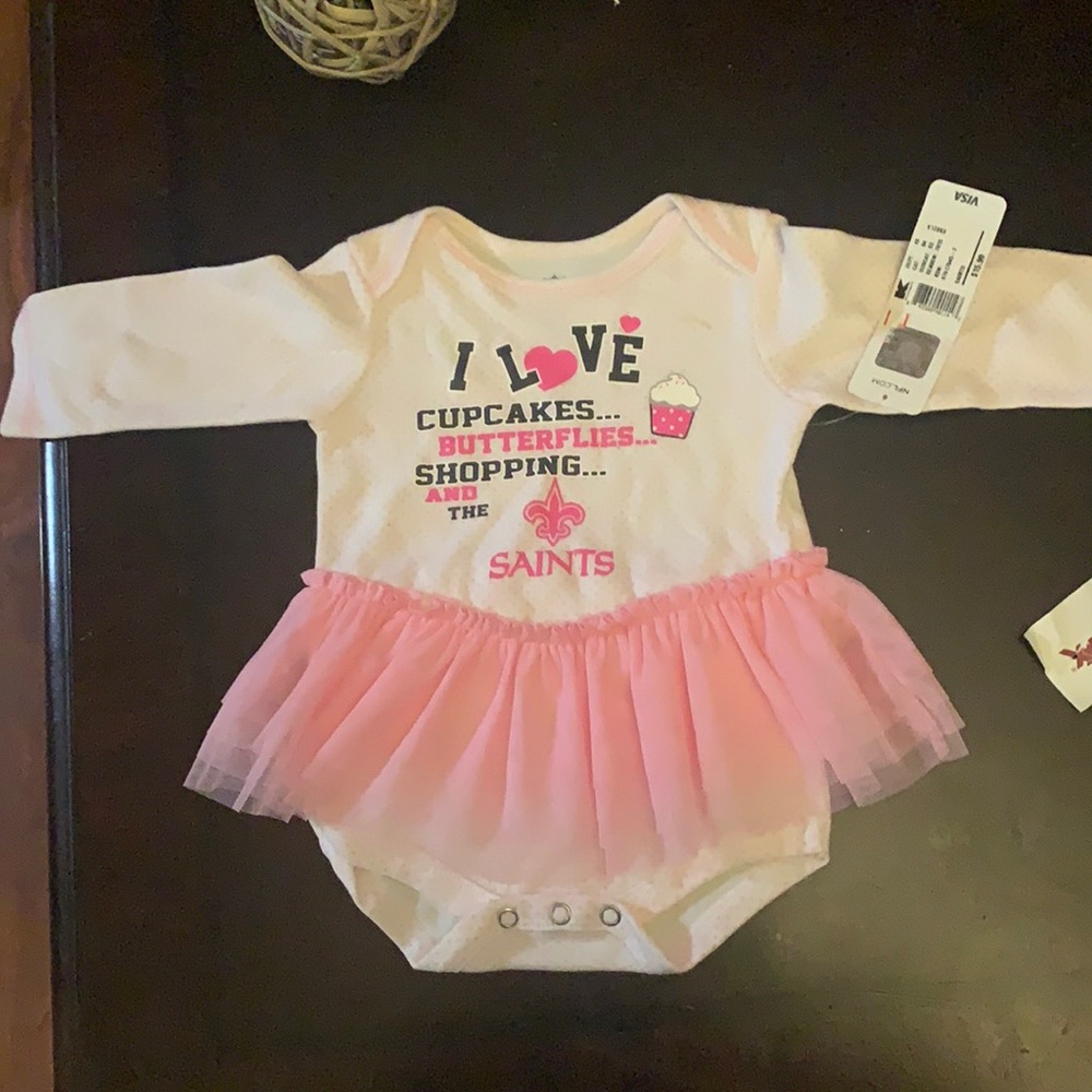 Baby Girl New Orleans Saints Bodysuit
